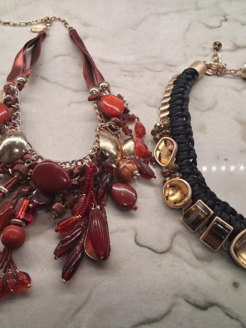 Chico's lot of 2 adjustable necklaces. See Photos